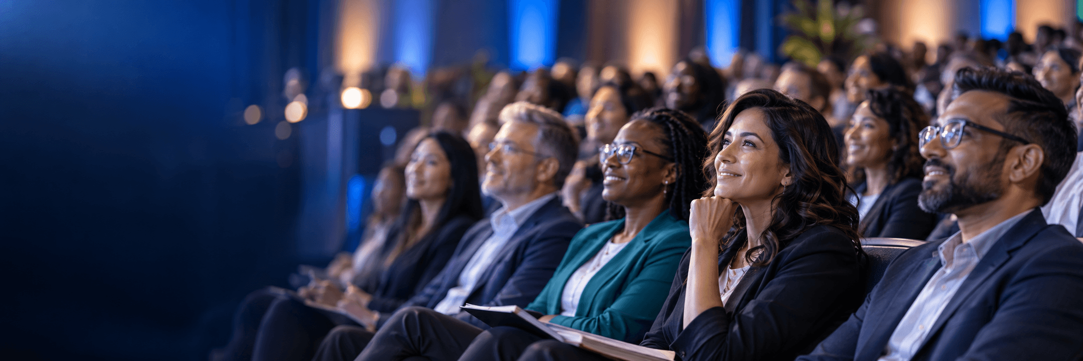 Professionals attending an ISMWE educational conference session